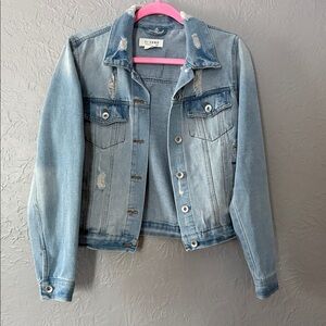 Ci Sono Light Blue Distressed Jean Jacket